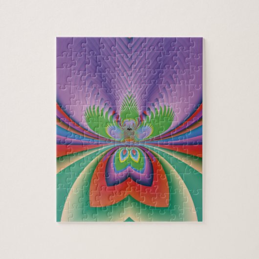 Lila Blume Puzzle (Vertikal)