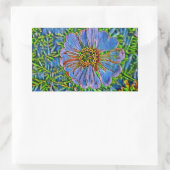 Lila Blume Rechteckiger Aufkleber (Tasche)