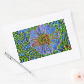 Lila Blume Rechteckiger Aufkleber (Umschlag)