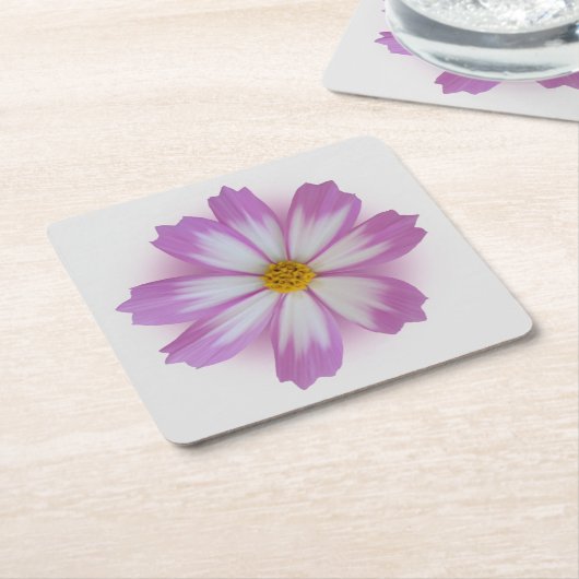 Lila Blume Rechteckiger Pappuntersetzer (angewinkelt)