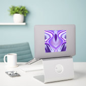 Lila Blume Regenbogen Träume Aufkleber (Laptop auf Schreibtisch)