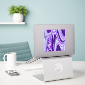 Lila Blume Regenbogen Träume Aufkleber (Laptop auf Schreibtisch)