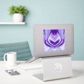 Lila Blume Regenbogen Träume Aufkleber (Laptop auf Schreibtisch)