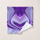 Lila Blume Regenbogen Träume Badhandtuch Set (Waschlappen)