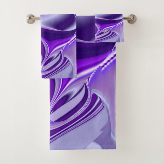 Lila Blume Regenbogen Träume Badhandtuch Set (Insitu)