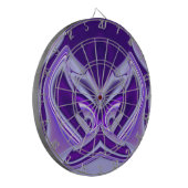 Lila Blume Regenbogen Träume Dartscheibe (Vorderseite Links)