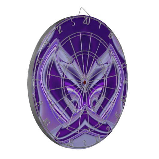 Lila Blume Regenbogen Träume Dartscheibe (Vorderseite Links)