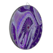 Lila Blume Regenbogen Träume Dartscheibe (Vorderseite Links)