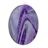 Lila Blume Regenbogen Träume Dartscheibe (Vorderseite Links)