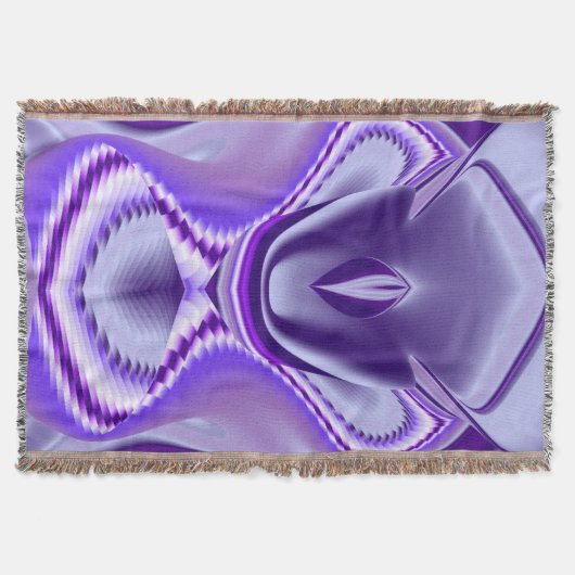 Lila Blume Regenbogen Träume Decke (Vorderseite)