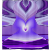 Lila Blume Regenbogen Träume Duschvorhang (Vorderseite)