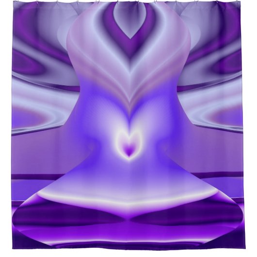 Lila Blume Regenbogen Träume Duschvorhang (Vorderseite)