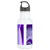 Lila Blume Regenbogen Träume Edelstahlflasche (Rückseite)