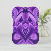 Lila Blume Regenbogen Träume Einladung (Stehend Vorderseite)