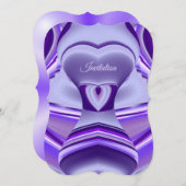 Lila Blume Regenbogen Träume Einladung (Vorne/Hinten)