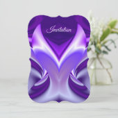 Lila Blume Regenbogen Träume Einladung (Stehend Vorderseite)