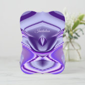 Lila Blume Regenbogen Träume Einladung (Stehend Vorderseite)