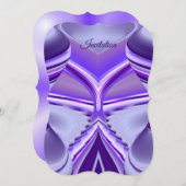 Lila Blume Regenbogen Träume Einladung (Vorne/Hinten)