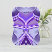 Lila Blume Regenbogen Träume Einladung (Stehend Vorderseite)