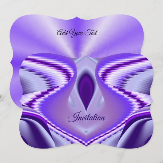 Lila Blume Regenbogen Träume Einladung (Vorne/Hinten)