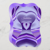 Lila Blume Regenbogen Träume Einladung (Vorne/Hinten)