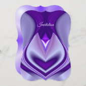 Lila Blume Regenbogen Träume Einladung (Vorne/Hinten)