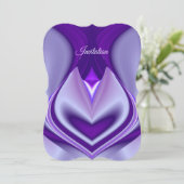 Lila Blume Regenbogen Träume Einladung (Stehend Vorderseite)