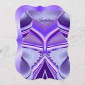 Lila Blume Regenbogen Träume Einladung (Vorne/Hinten)