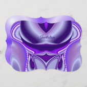 Lila Blume Regenbogen Träume Einladung (Vorne/Hinten)