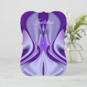 Lila Blume Regenbogen Träume Einladung (Stehend Vorderseite)