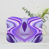 Lila Blume Regenbogen Träume Einladung (Stehend Vorderseite)