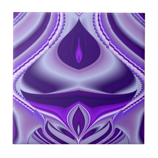 Lila Blume Regenbogen Träume Fliese (Vorderseite)