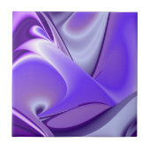 Lila Blume Regenbogen Träume Fliese (Vorderseite)