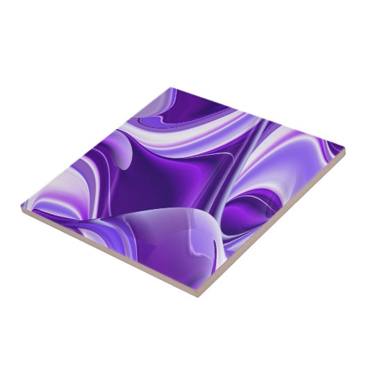 Lila Blume Regenbogen Träume Fliese (Seite)