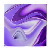 Lila Blume Regenbogen Träume Fliese (Vorderseite)