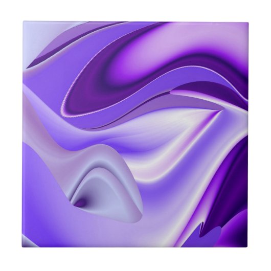 Lila Blume Regenbogen Träume Fliese (Vorderseite)