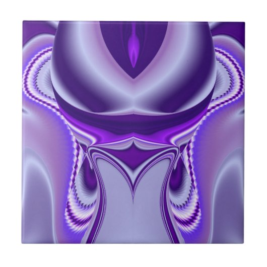 Lila Blume Regenbogen Träume Fliese (Vorderseite)