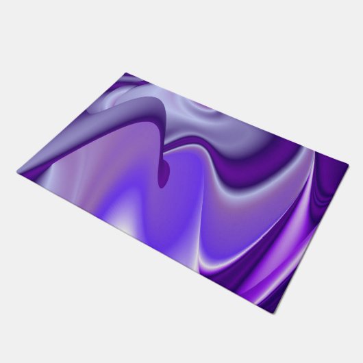 Lila Blume Regenbogen Träume Fußmatte (Schrägansicht)