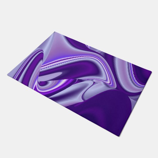 Lila Blume Regenbogen Träume Fußmatte (Schrägansicht)