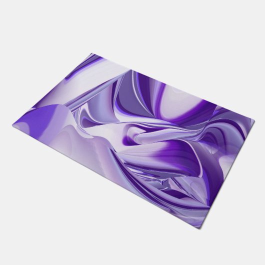 Lila Blume Regenbogen Träume Fußmatte (Schrägansicht)