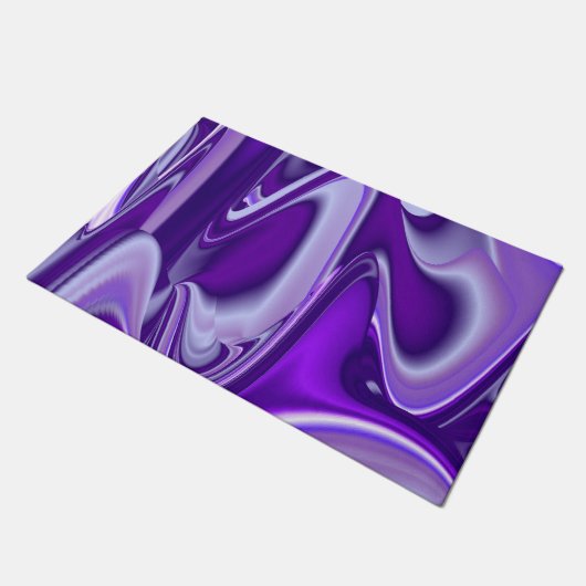 Lila Blume Regenbogen Träume Fußmatte (Schrägansicht)