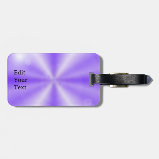 Lila Blume Regenbogen Träume Gepäckanhänger (Rückseite horizontal)