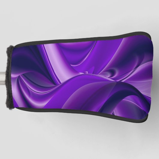 Lila Blume Regenbogen Träume Golf Headcover (Vorderseite)