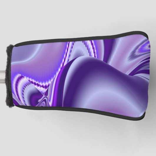 Lila Blume Regenbogen Träume Golf Headcover (Vorderseite)