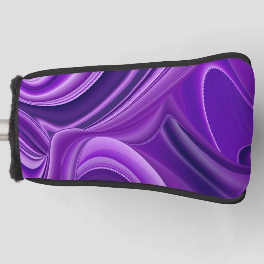 Lila Blume Regenbogen Träume Golf Headcover (Vorderseite)