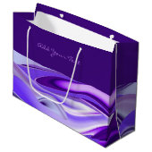 Lila Blume Regenbogen Träume Große Geschenktüte (Vorderseite Schrägansicht)