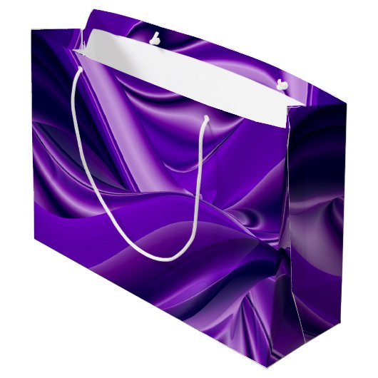 Lila Blume Regenbogen Träume Große Geschenktüte (Rückseite Schrägansicht)