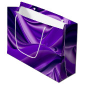 Lila Blume Regenbogen Träume Große Geschenktüte (Vorderseite Schrägansicht)