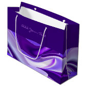 Lila Blume Regenbogen Träume Große Geschenktüte (Vorderseite Schrägansicht)