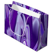 Lila Blume Regenbogen Träume Große Geschenktüte (Vorderseite Schrägansicht)